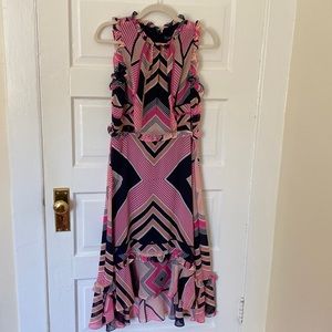Julia Jordan colorful pink and navy dress - size 6